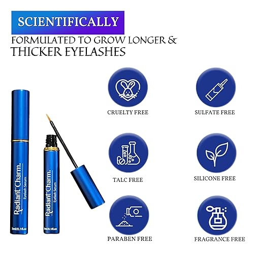 Miniatura 6 de RadiantCharm - Suero para el crecimiento de pestañas  Ingredientes 100% naturales no irritantes  Libera el poder de las pestañas deliciosas con