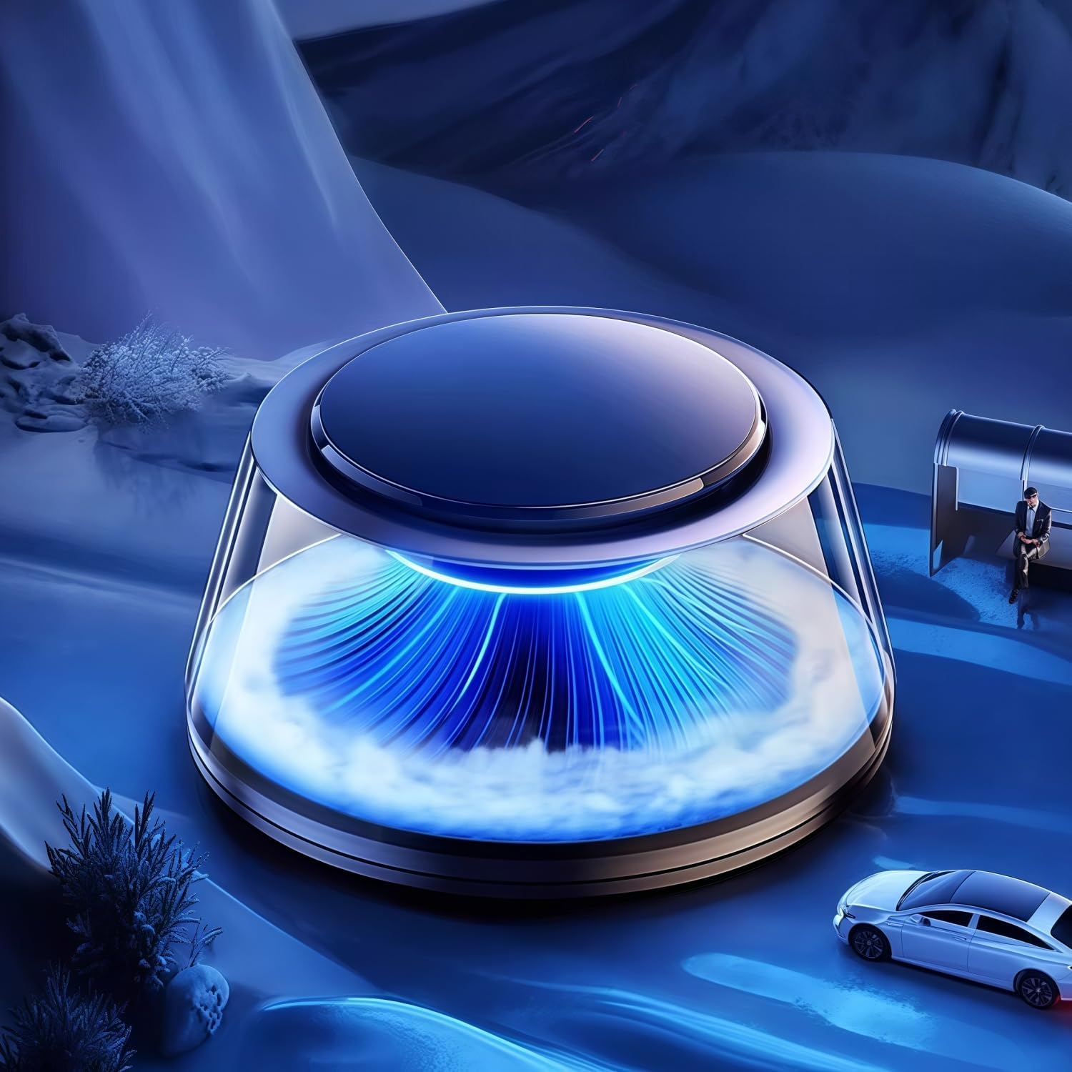 確認画面 2025新登場・3本精油・8色雰囲気ライト】FLIRVA 車 芳香剤 充電式