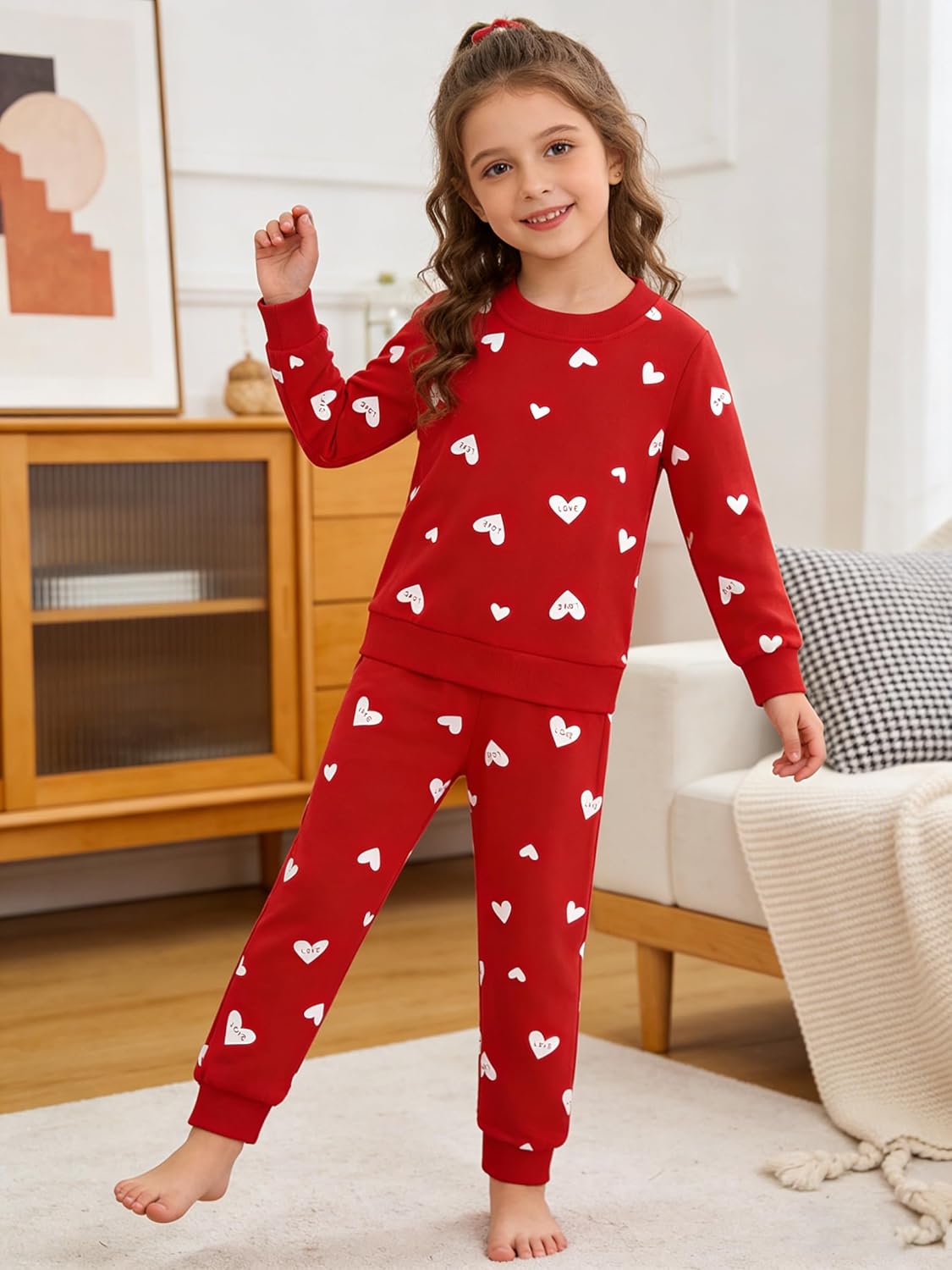 Little Girls 2 Piece Outfits Ruffle Sleeve Unicorn Sweatshirts Top and Leggings Set School Outfits Kids Clothing Set - Image 4