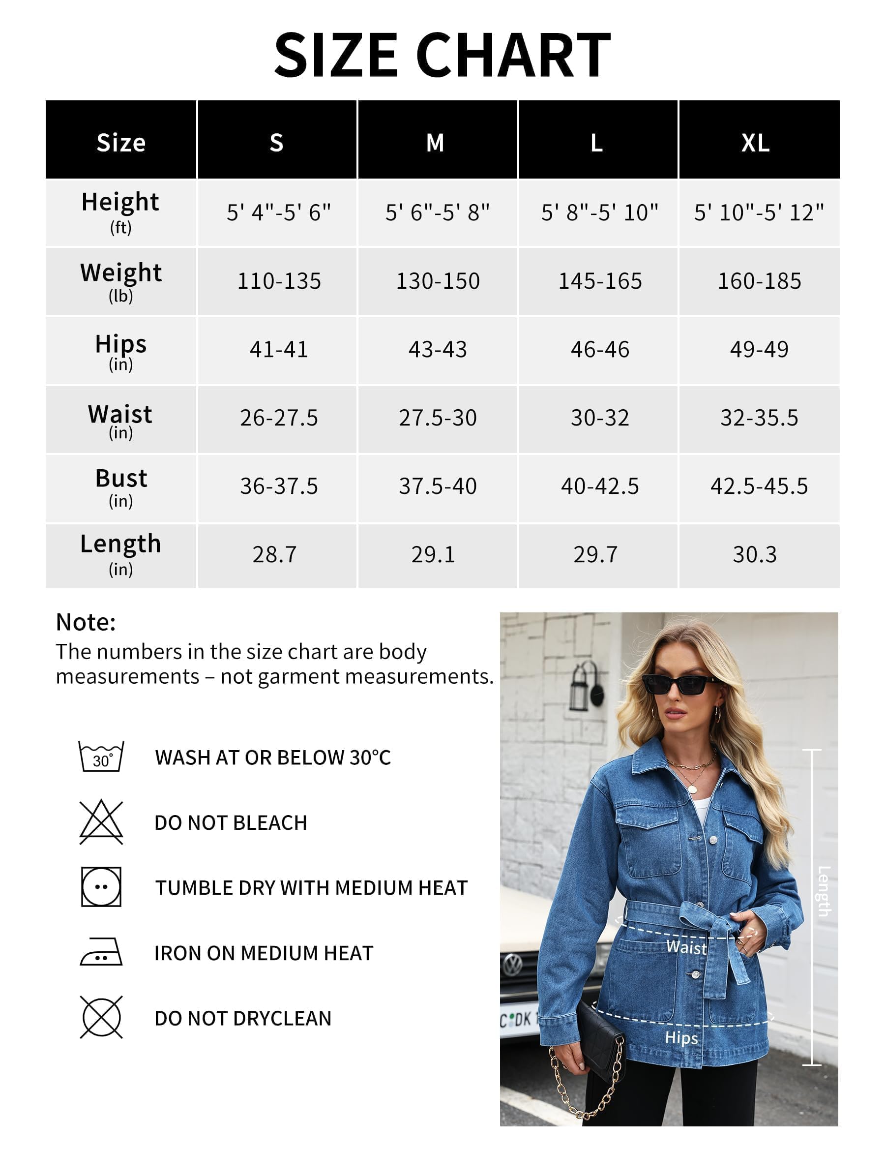 Chaqueta Vaquera de Mujer Oversize Manga Larga con Cierre Botón o Cremallera Casual Moderna Todo Temporada