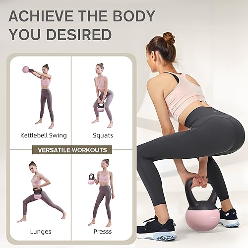 Miniatura 5 de Pesa rusa suave, pesa rusa de 10 libras, agarre antideslizante para entrenamientos en casa, base acolchada de lados suaves, pesa rusa de