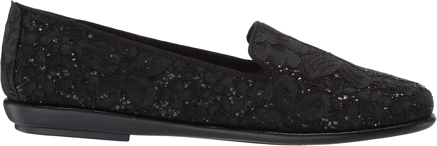 Aerosoles Women's Betunia Slip-On Loafer with Memory Foam Footbed 5 Black Fabric