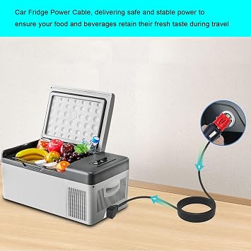 12V Car Refrigerator Power Cord 10 ft DC Adapter Cable Compatible with Alpicool, Bodega, Euhomy, BougeRV, ARB, Dometic, ICECO, Setpower, JoyTutus