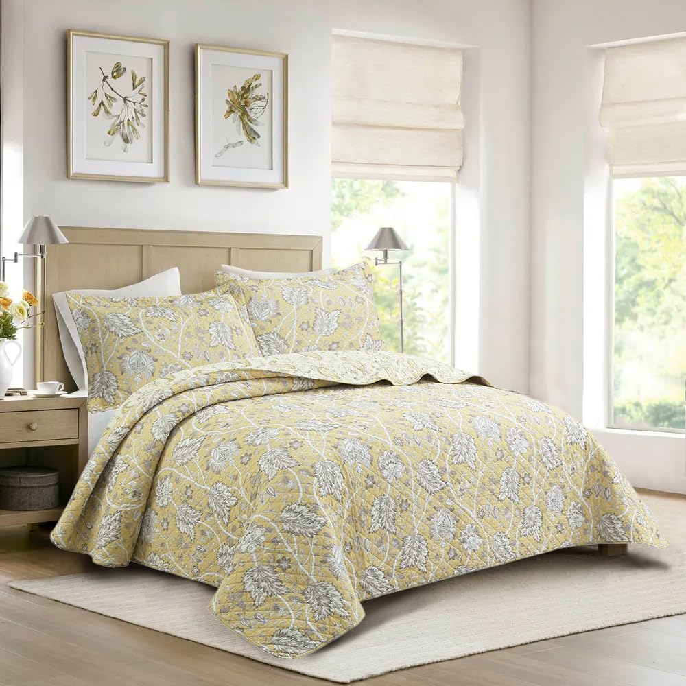 Cozy Line Home Fashions Floral Quilt Set