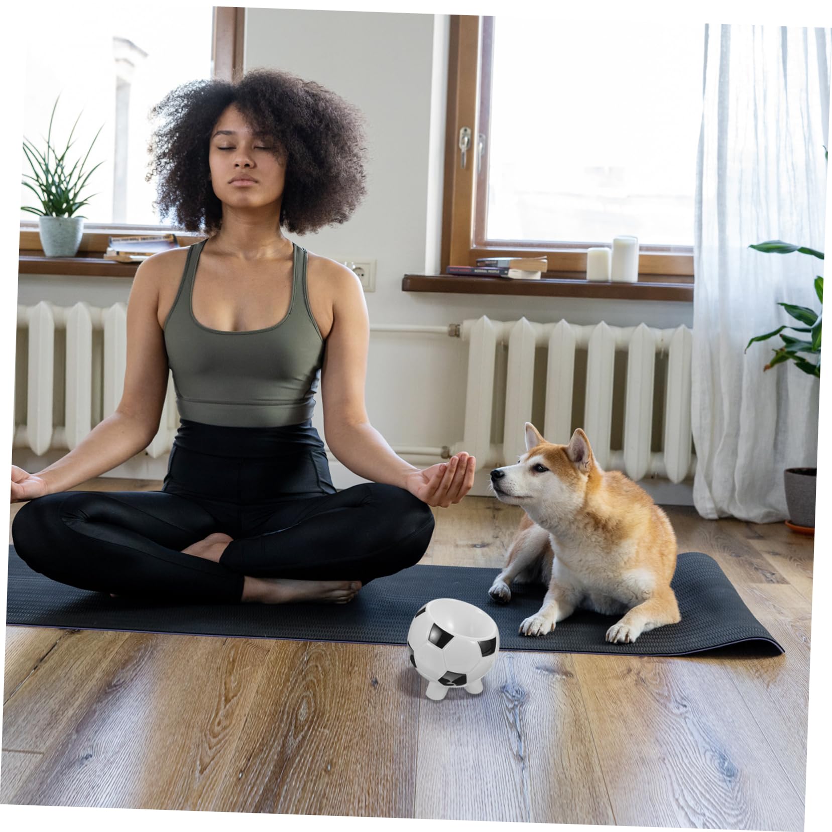 Ciotola per Animali da Calcio in Ceramica Facile da Lavare | Pappa Gatto e Cane, Texture Liscia, Uso per Pet Supply, Adatta a Ogni Occasione