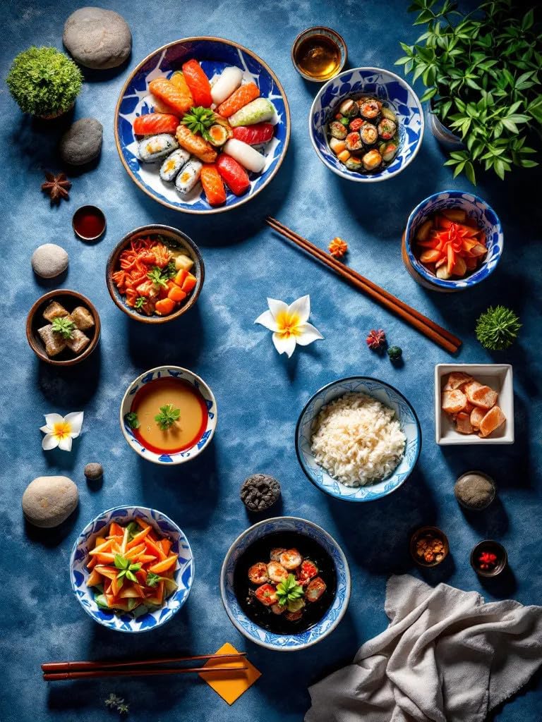 Japan-Bowls AsiATICA - Lot de 6 bols à ramen en porcelaine de 15 cm - Bol asiatique de qualité supérieure pour riz, pâtes, tapas, udon, céréales - Ensemble de bols à soupe avec designs japonais