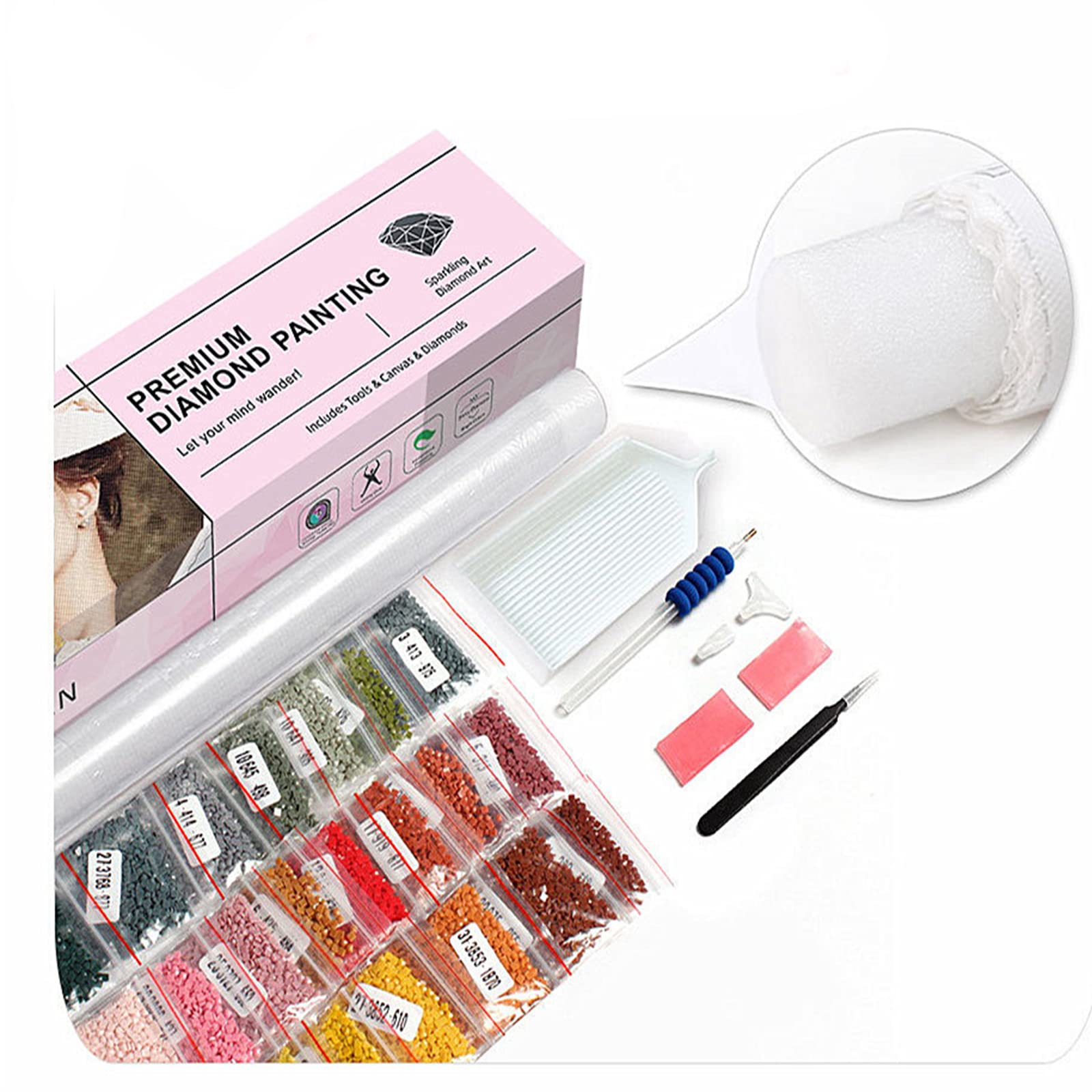 Huacan Kit Di Pittura A Diamante 5D Full Drill – Stella Marina E Conchiglia, 12x40,6 Cm, Tela HD, Fornitura Completa Per Mosaico