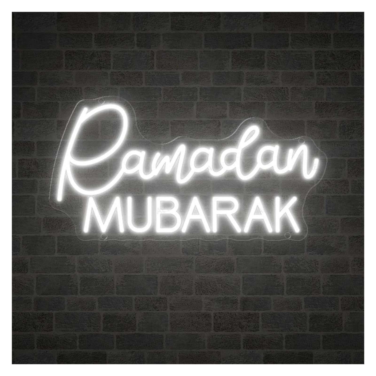 luoliang Illuminazione al neon ﻿Ramadan MUBARAK per decorazione insegne al per neon 28cmx40cm