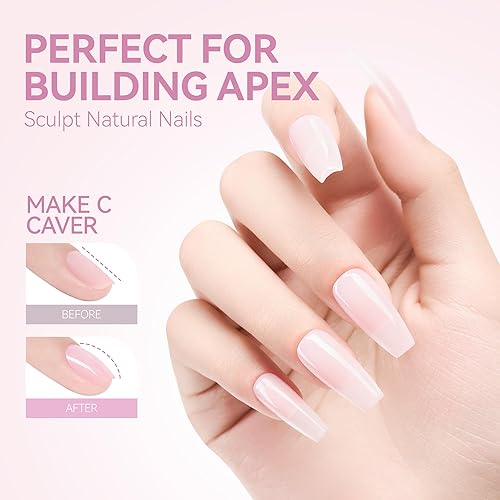 Miniatura 5 de Gelike EC Pegamento de uñas de gel con luz UV esmalte de uñas de gel adhesivo rosa 6 en 1, pegamento fuerte para uñas a presión, puntas acrílicas,