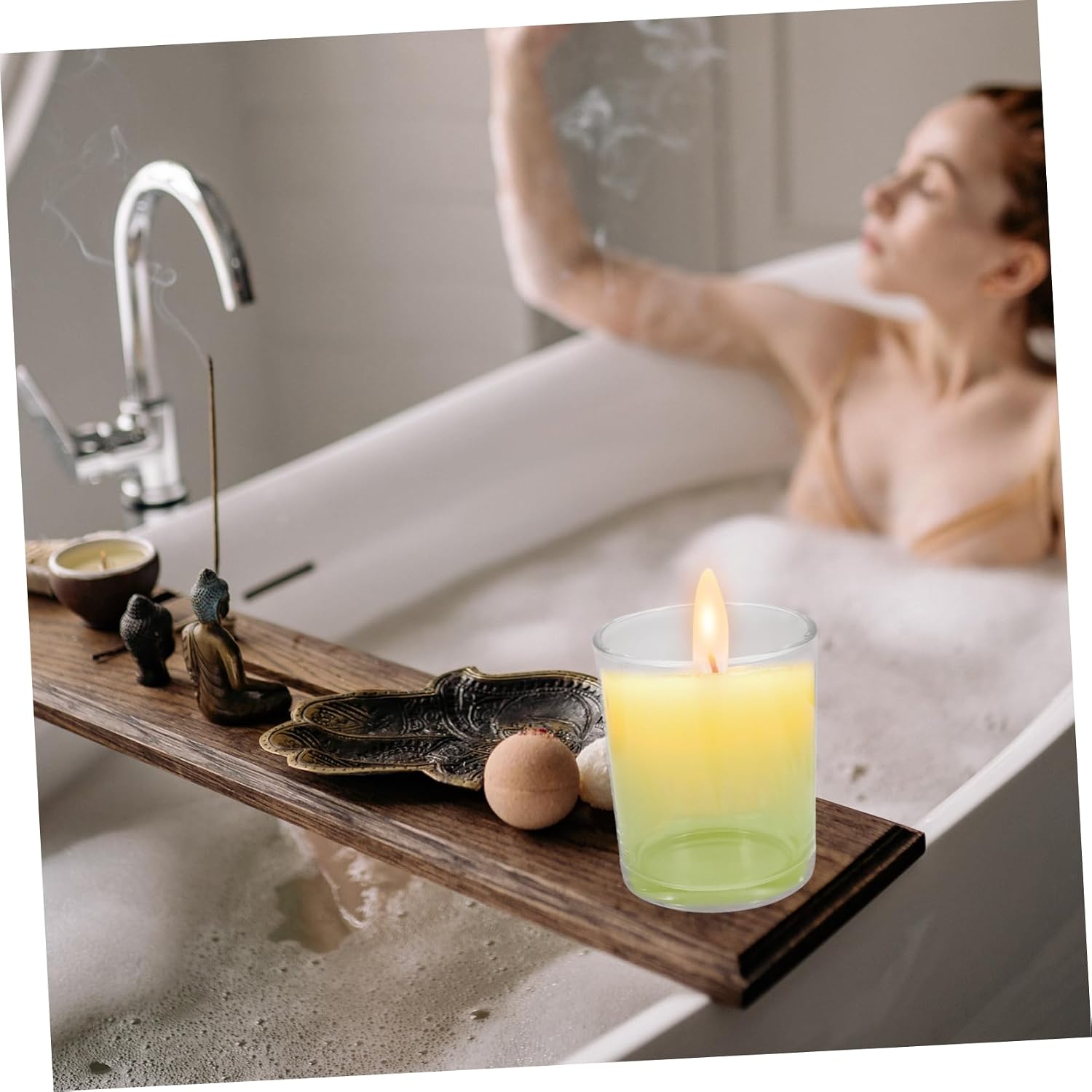 4pcs Candle Making Jars Glass Tins Lids Candle Holders for Home Decor Versatile Storage and Food Preservation