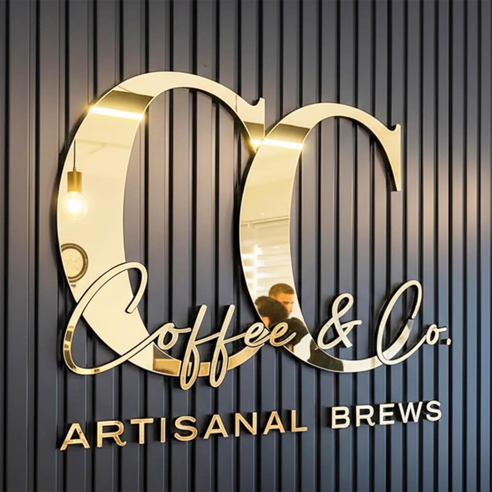 Custom Acrylic Sign - Personalized 3D Laser Cut Business Logo Sign, Acrylic Business logo for Wall, Storefront, Salon, Wedding, Office, Company, Cafe, or Home Décor