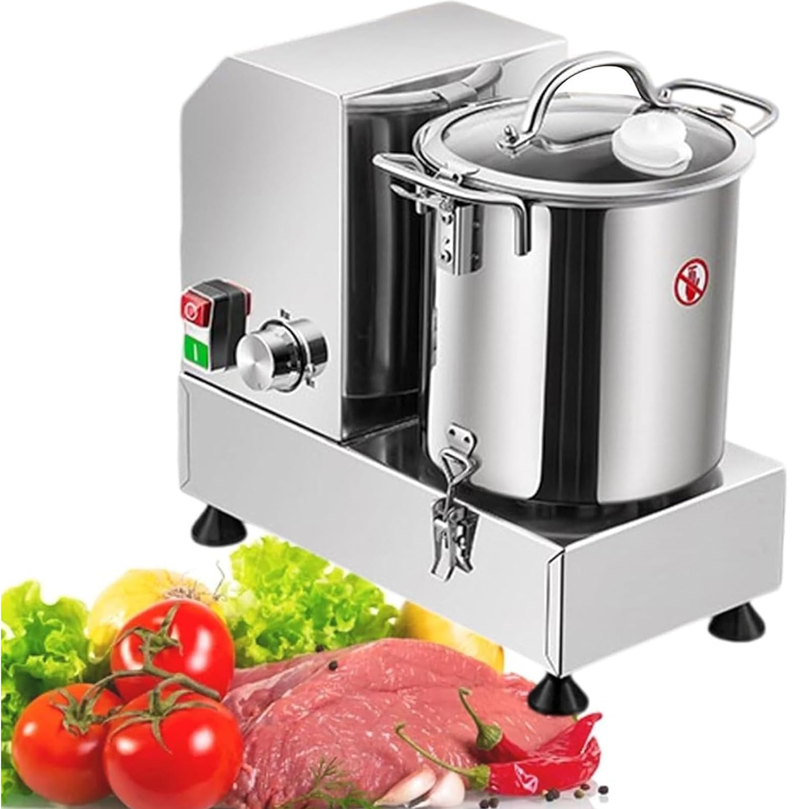 ASerZenith High-Power Food Processor And Blender, Stainless Steel Chopper For Vegetables And Ingredients,15L