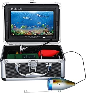 CâMera De Pesca SubaquáTica Kit de câmera de vídeo de pesca subaquática 7 polegadas 1000tvl 2 PCS LED branco luzes de lâmpada de vídeo localizador de peixes lago sob água câmera de peixes Localizador