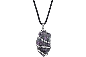 PYOR Rhodonite Raw Crystal Necklace: Unveil the Power of Spiritual Stones