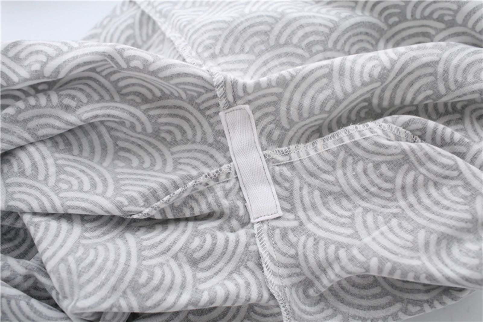 ZEALMAX Kimono japonés camisa y pantalón, ropa de descanso de lino de algodón, conjunto de bata de baño, color gris, talla única