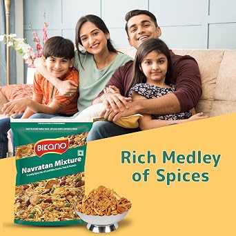 Bikano Navratan Mixture | Crunchy & Spicy Indian Snack | Protein & Fiber-Rich | Tea-Time & Anytime Snack | Premium Quality Ingredients | Fresh & Hygienic Pack | 350g