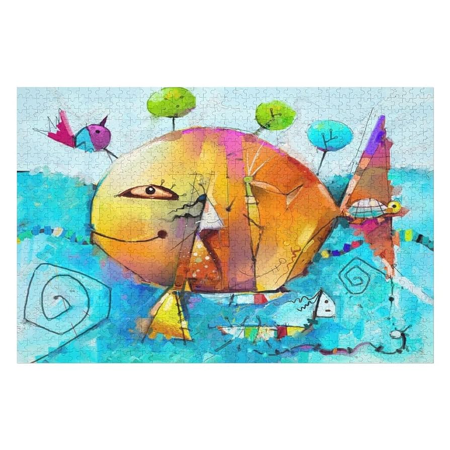 Amazon.co.jp: 1000ピース 美術品 フルカラーなフィッシュ 木製