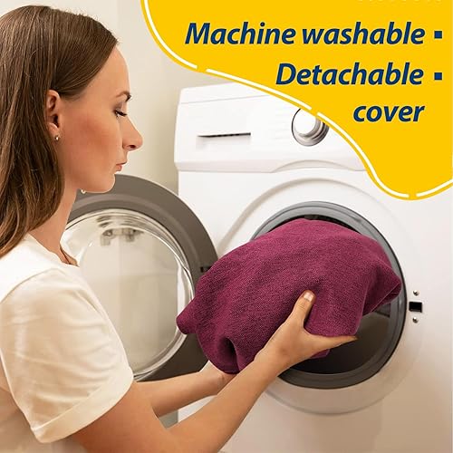 Miniatura 90 de AAAAAcessories Cojines en forma de D, espuma de 2 pulgadas de grosor, con lazos y funda extraíble lavable a máquina, 17 x 16 pulgadas, juego de 4