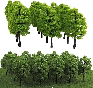 MANGOUSONG Miniature Trees,10Pcs HO OO Scale Model Trees Train Railroad Layout Diorama Park Scenery Miniature Tree Landscape Decoration