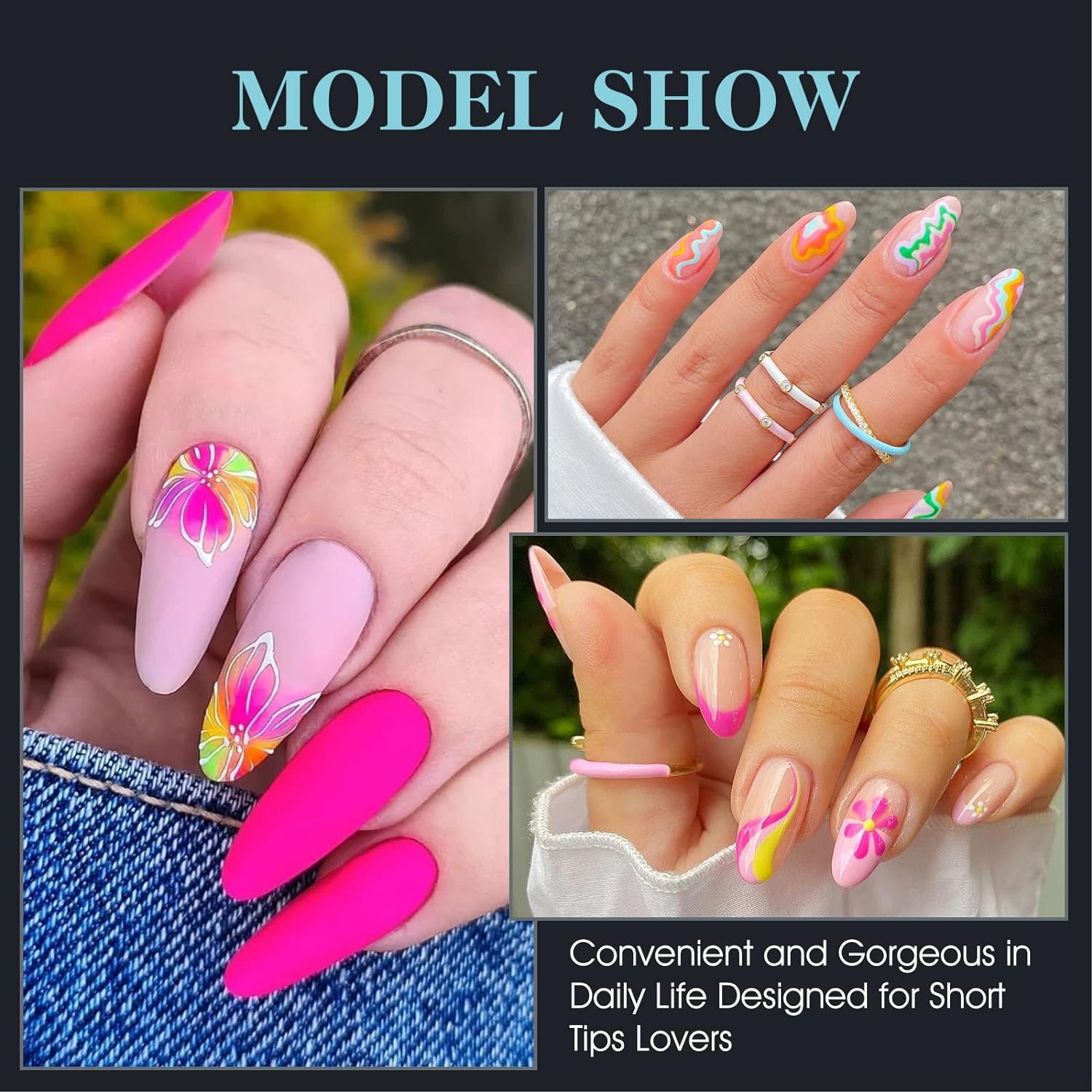 THR3E STROKES Soft Gel NailTips, Full Cover Clear Soft Nail Tips for Artificial False Nails Extension Nail Salons DIY NailArt with Box, 550PCS (MEDIUM ALMOND P8) - Image 7 thumbnail