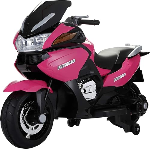 Motocicleta eléctrica para niños, 12 V 4.5 A, mini motos de motocross, coche de equitación para niños y niñas de 3 a 5 años, juguetes de vehículos