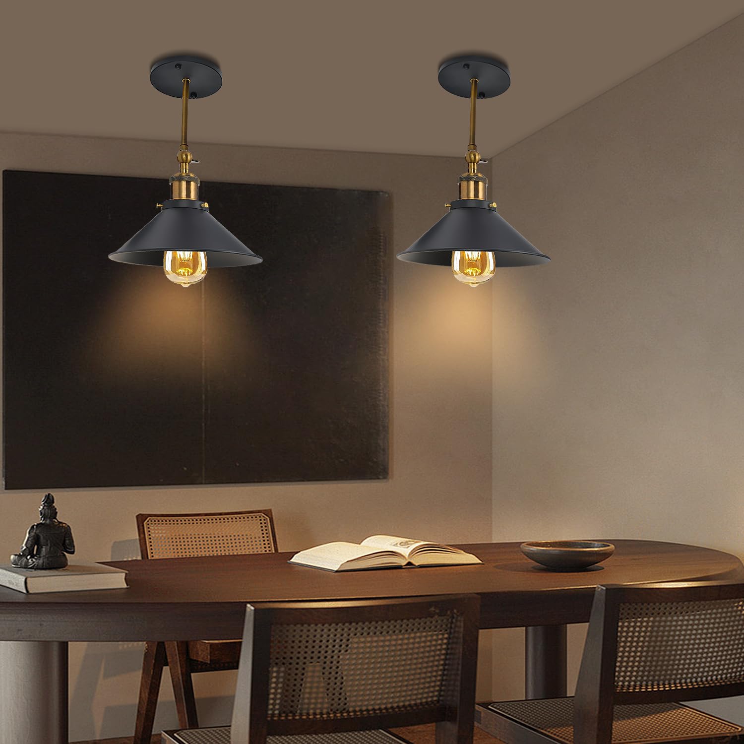 AWEKLIY Lampada Da Parete Industriale Vintage - Regolabile, Oro, Portalampada E27, Per Interni - Foto 9