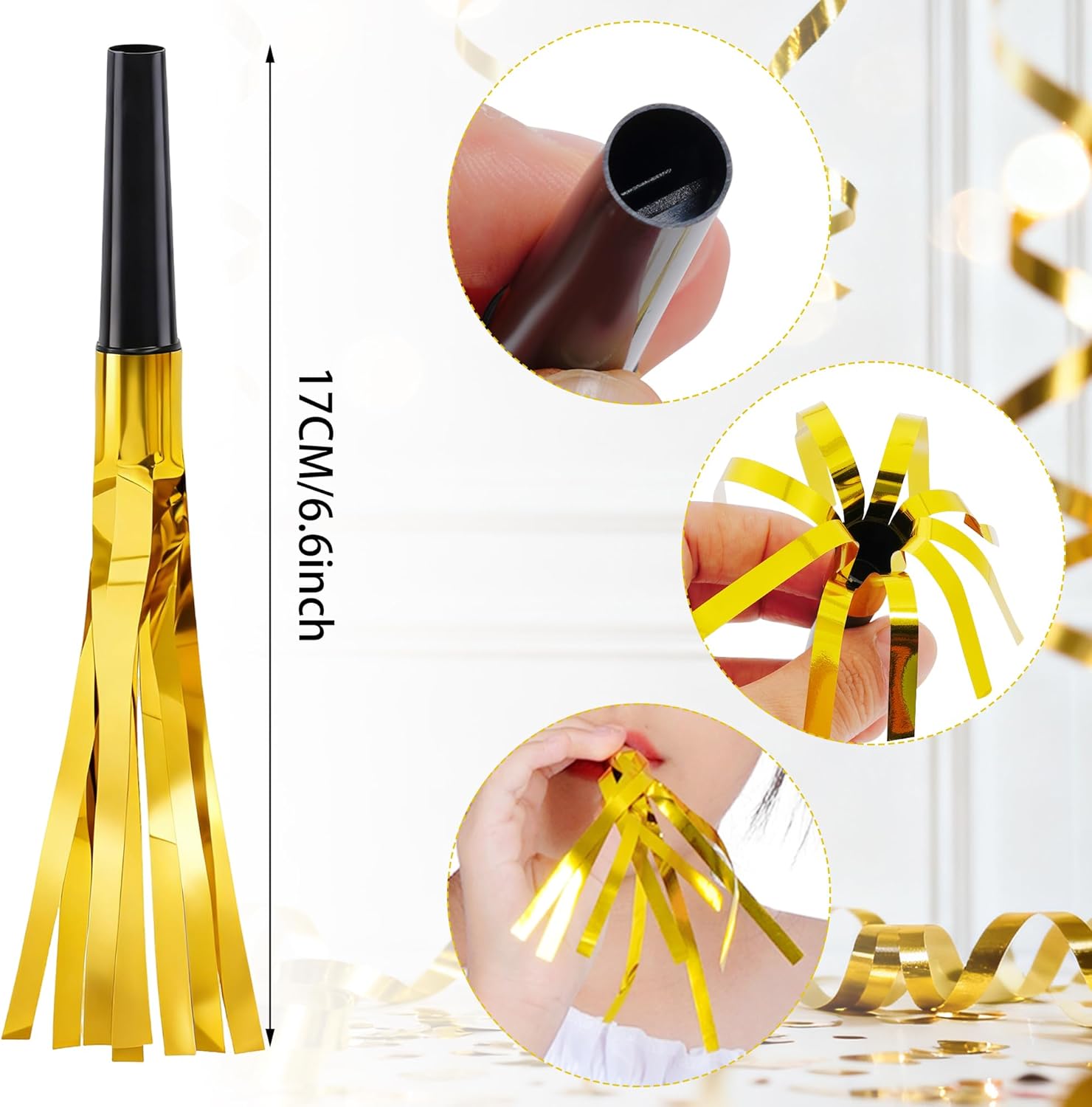 choyaxo 24pcs 2026 New Year Eve Party Supplies Incliuding Happy Next Year Headband News Year Eyeglasses Noise Makers Necklace for New Years Party - Image 3