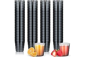 100 Pcs Neon Shot Glasses Disposable 1oz Plastic Shot Cup Mini Party Shot Glasses