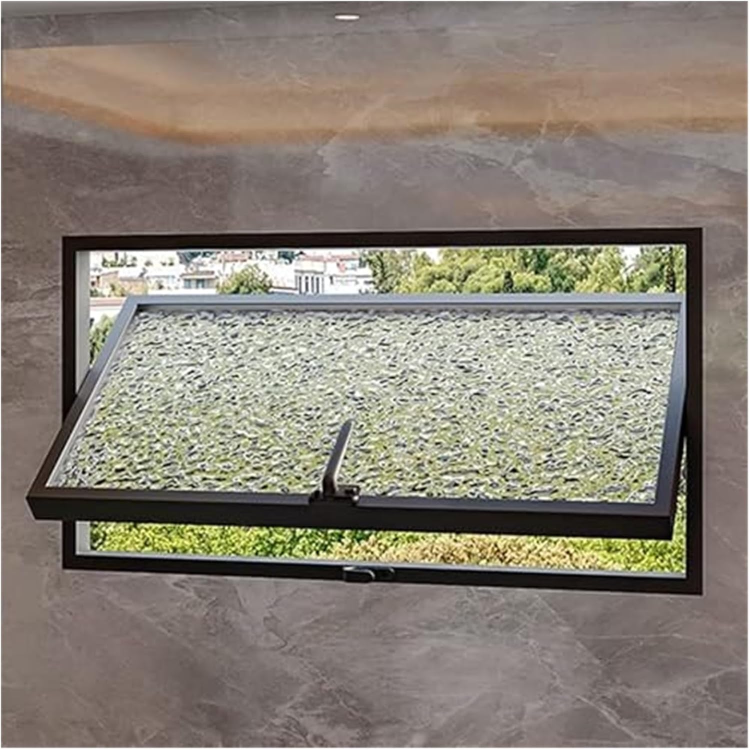 Concession Window Aluminum Alloy Food Truck Service with Horizontal Sliding Screen Windows,Rectangle Flush Mount Window with Handles for Kitchen, Adjustable Ventilation Window for Bathroom,