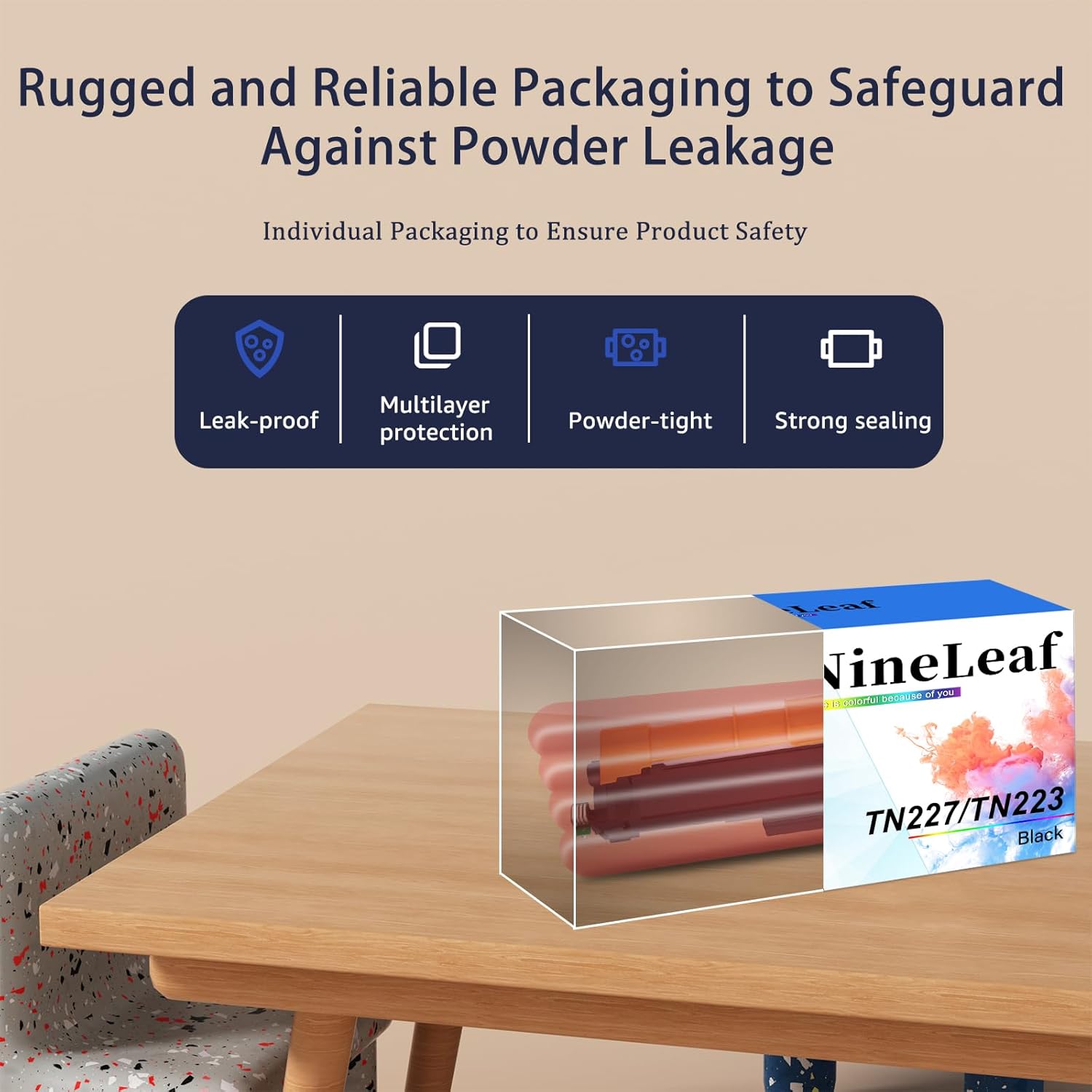 NineLeaf 2 Pack Cyan Toner Cartridge Compatible for Brother TN227 TN-227 TN223 TN227C Work with HL-L3230CDN HL-L3290CDW DCP-L3550CDW MFC-L3770CDW HL-L3210CW Printer