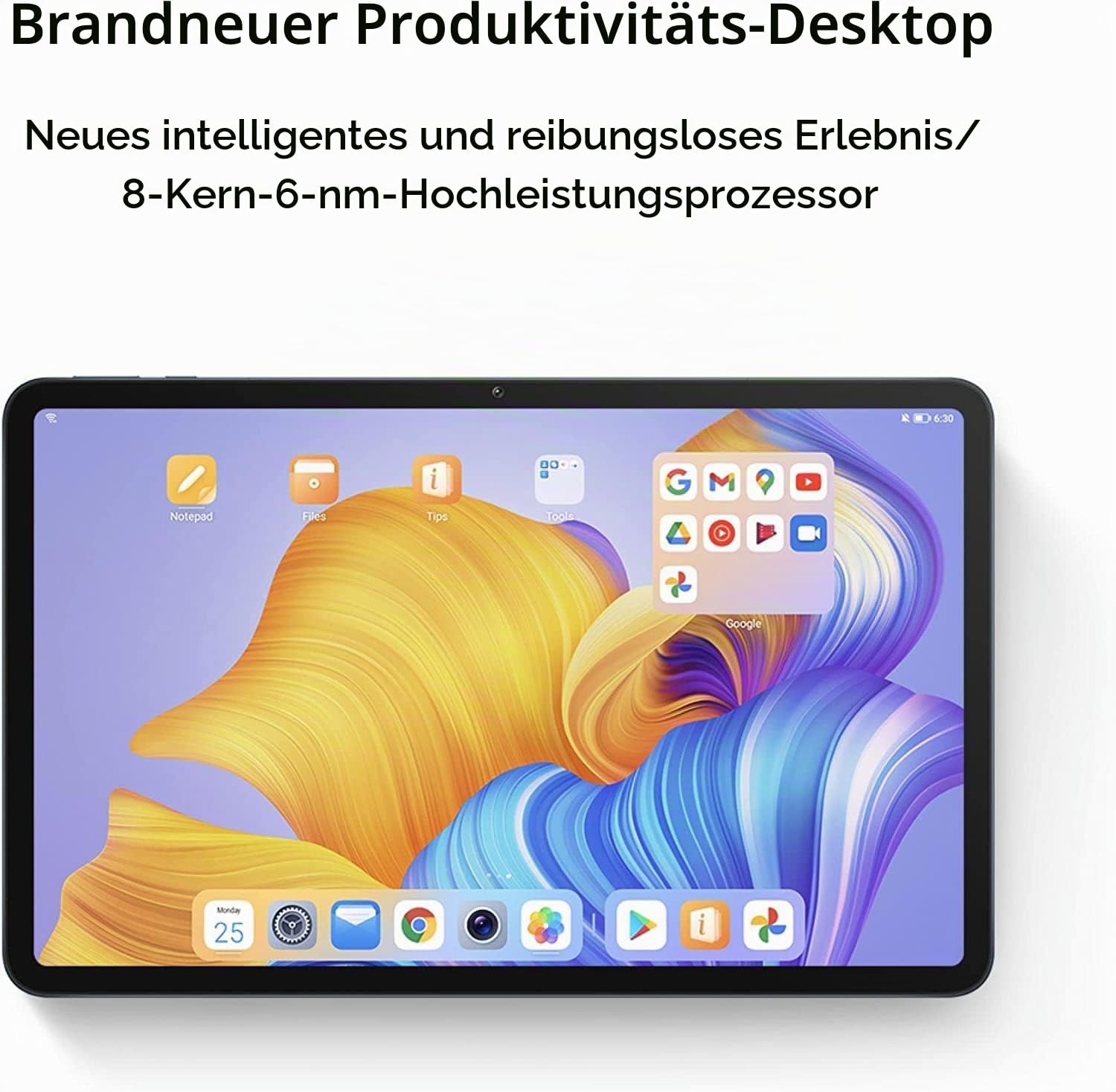 HONOR Pad 8 6GB 128GB Tablet PC 12 Zoll 2K Full View 8 Lautsprecher 7250mAh 22,5W Fast Charge Mini PC Snapdragon 680 Android mit Google Tablet WiFi Service Blau