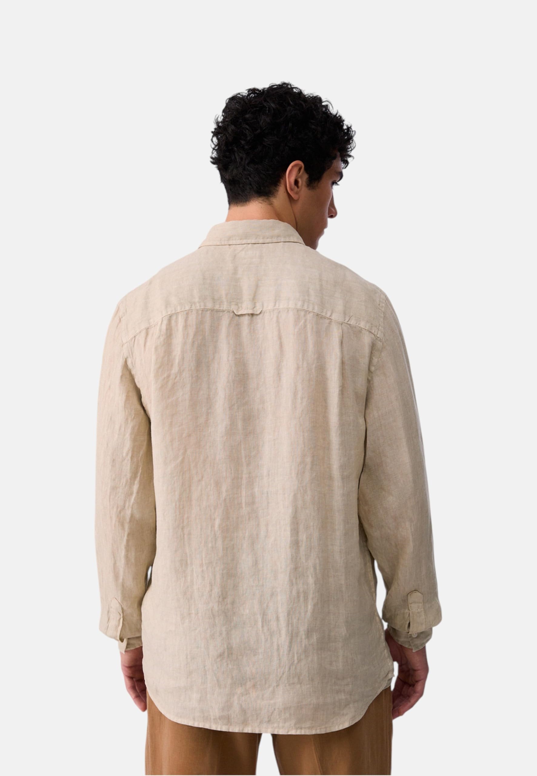 Liu Jo Hombre Camisa Manga Larga Lino QA6204T4359