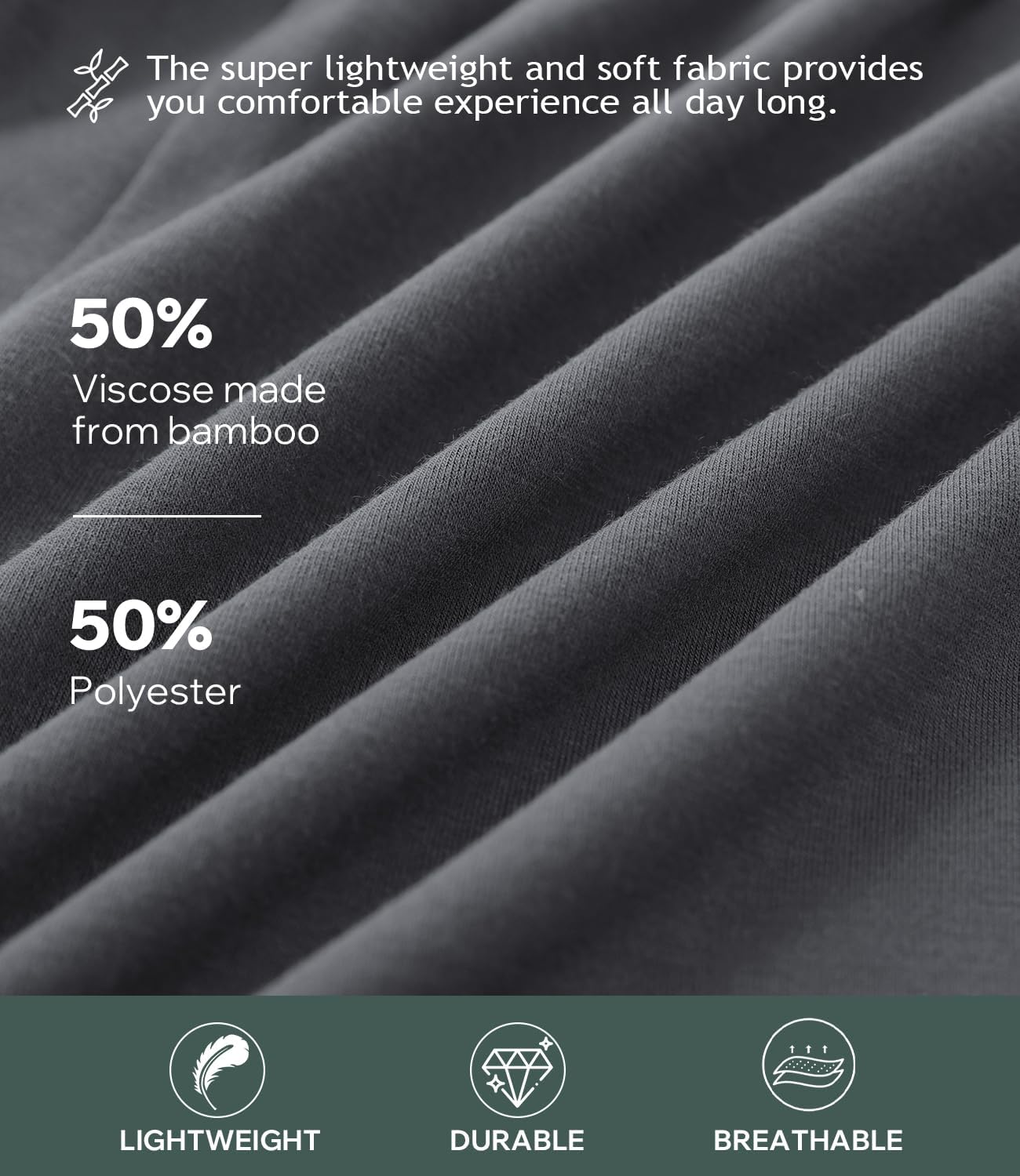 BAMBOO COOL Mens Boxers Durable Comfortable Boxer Shorts for Men Loose Ultra-Soft Men's Underwear (3 or 5 Pack) - Image 4