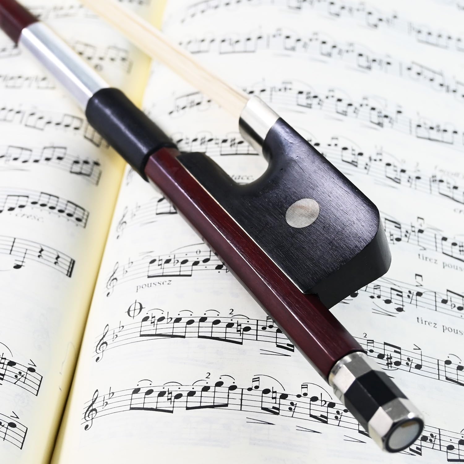 Brazilwood French Style Double Bass Bow 3/4 Size Well-Handmade Deep and Powerful Sound