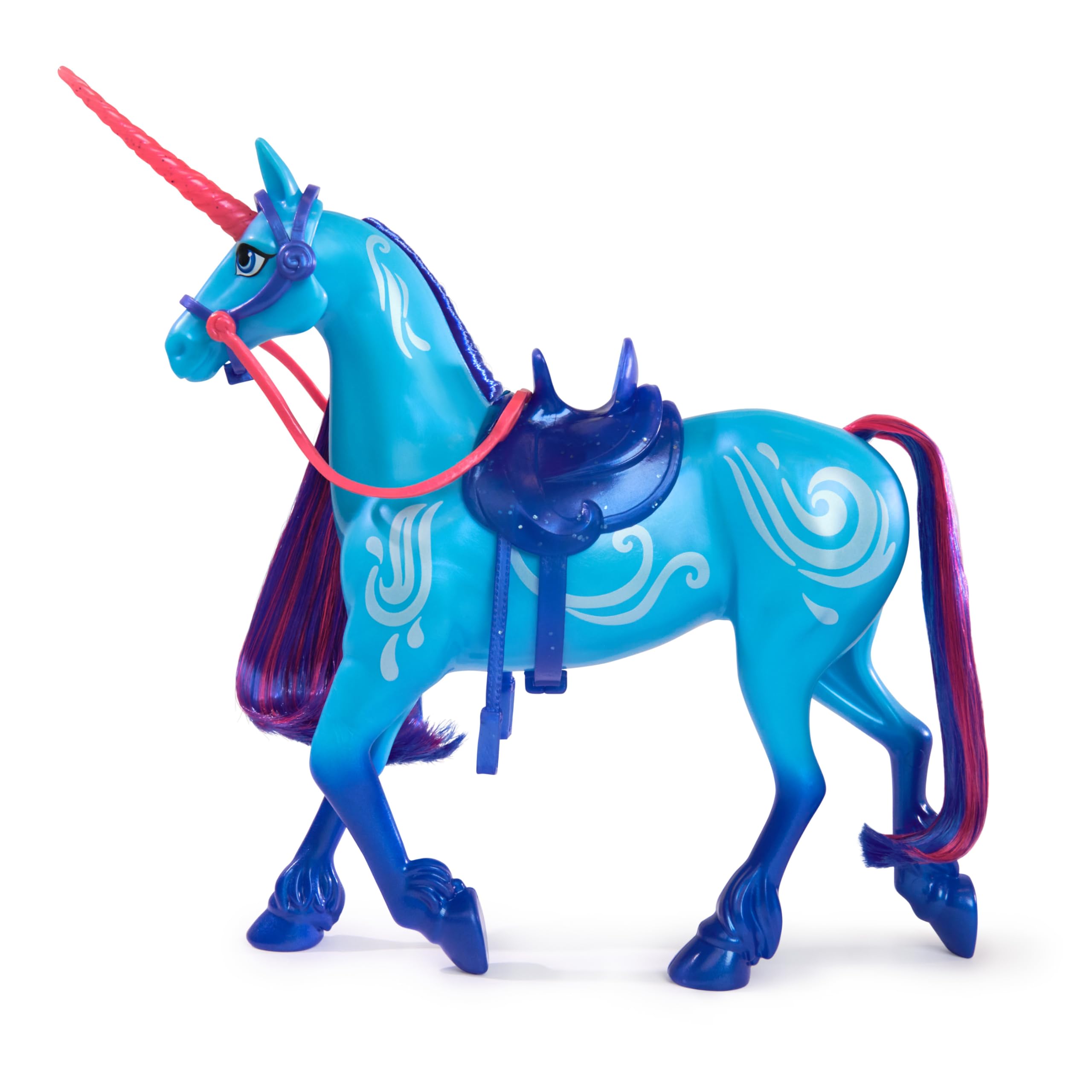 UNICORN ACADEMY - Unicornio Brizna o Río (Aleatorio) de 28 cm con movimiento de cabeza y 2 Accesorios equitación - 6067375 - Unicornios para Niñas - Juguetes Niña 4 años +