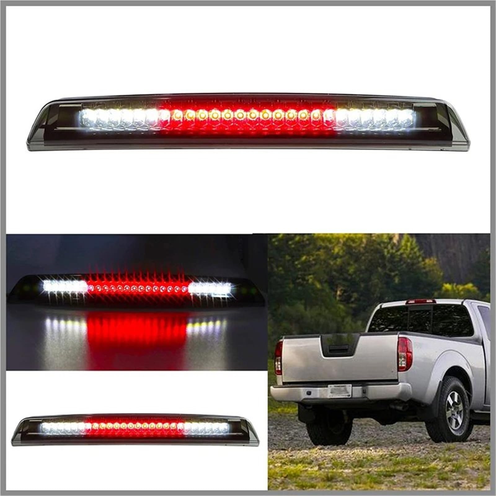 Terza Luce Stop Auto LED Terza Luce Freno Per Nissan Per Titan Per Frontier 2005-2021 3RD Coda Luce Freno Nero Freno Arresto Lampada Di Coda Luci Terzo Stop