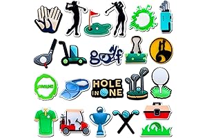 22 Pcs Golf Jibbitz for Clogs, Sandals & Sports Shoes