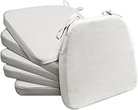 Vista 145 de AAAAAcessories - Cojines para silla en forma de D, 2" de espesor, almohadillas para sillas de comedor con lazos y removibles, cubierta lavable a
