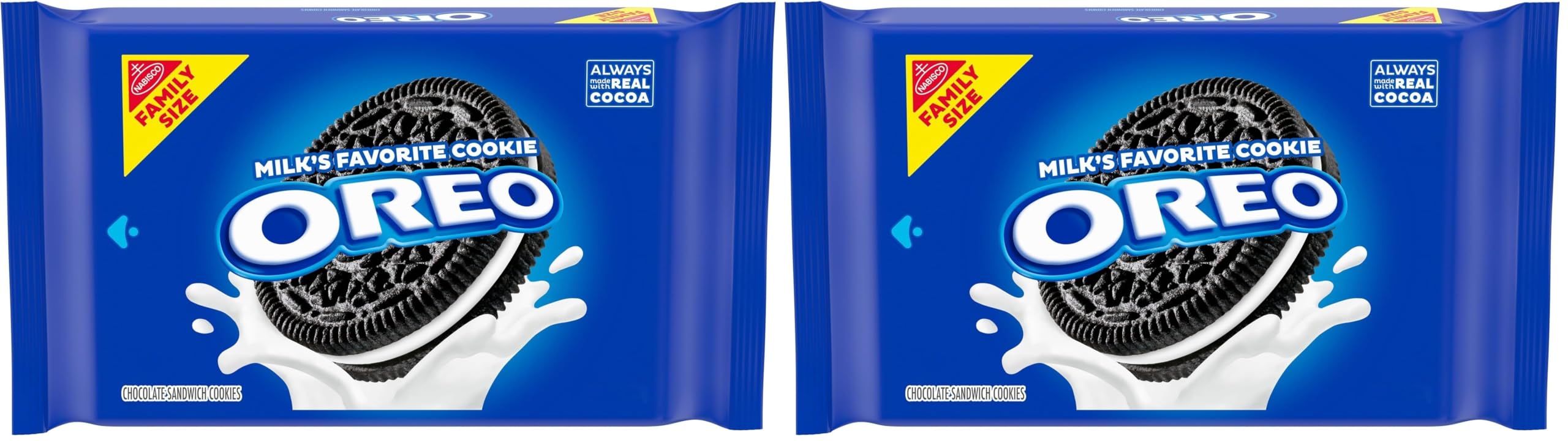 OREO Chocolate Sandwich Cookies, Family Size, 18.12 oz (Pack of 2)