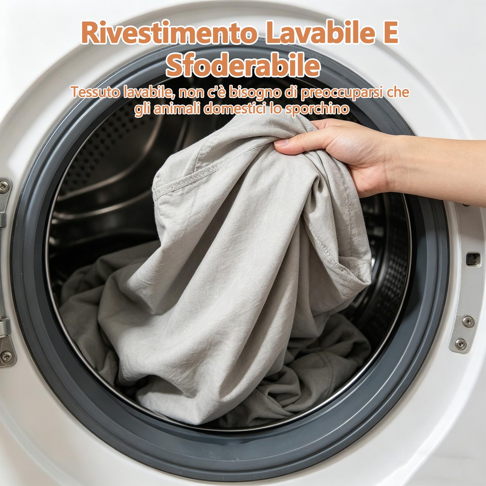 Galatée Seggiolino Auto Per Animali, Seggiolino Auto Per Cani, Borsa Per Cani Con Corda Di Sicurezza, Borsa Trasportino Alla Moda Per Animali Con Ampie Tasche(Grigio)