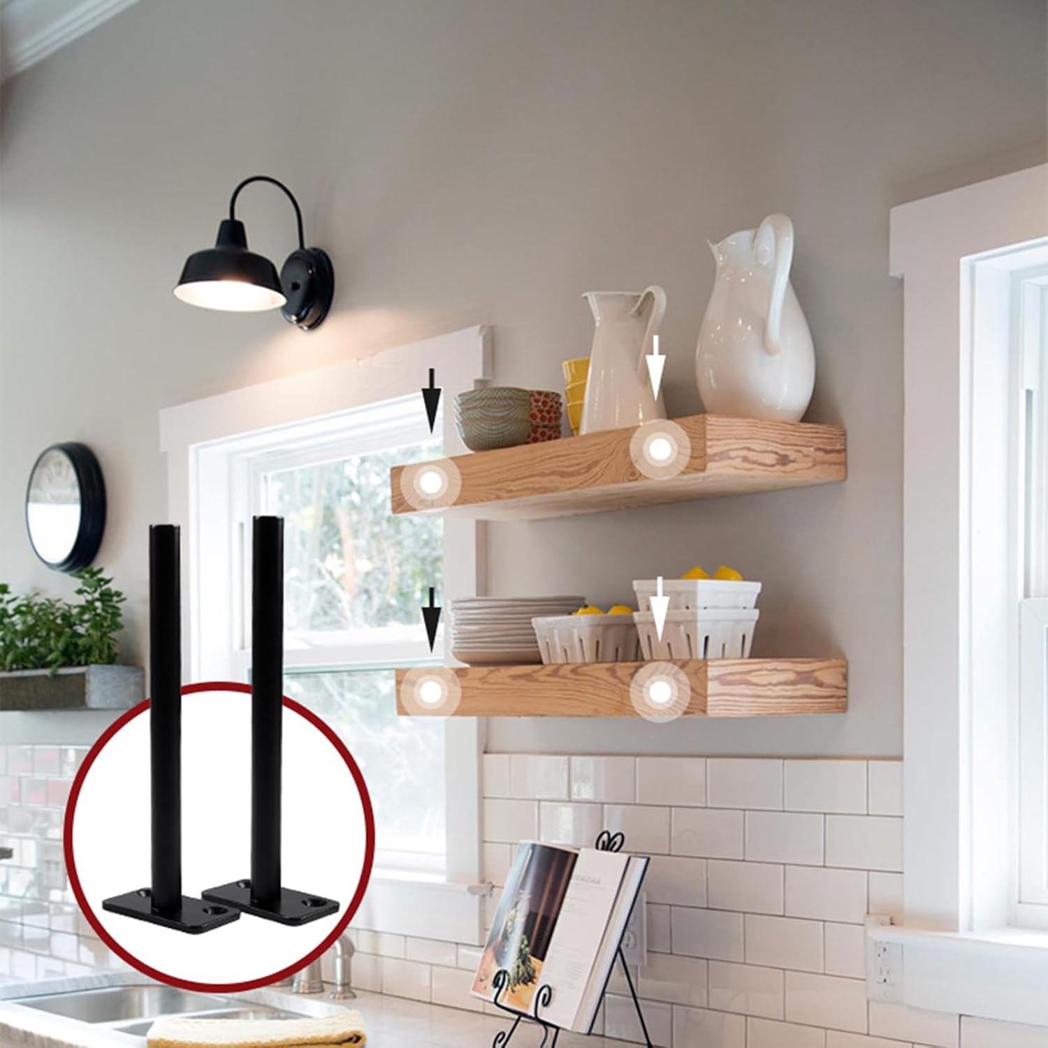 Space Saving Shelf Brackets Heavy Load Capacity Concealed Mount Hardware for Multiple Room Applications Space Saving Shelf Brackets