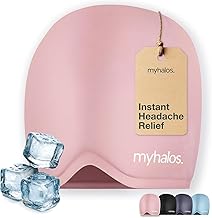 MyHalos® Migraine Relief Cap - Wearable Ice Pack Cold Wrap Hat -Reusable Cold Therapy Headache Cap & Migraine Cap, for Tension Headache Relief & Sinus Pressure - Head Compress (Pink)