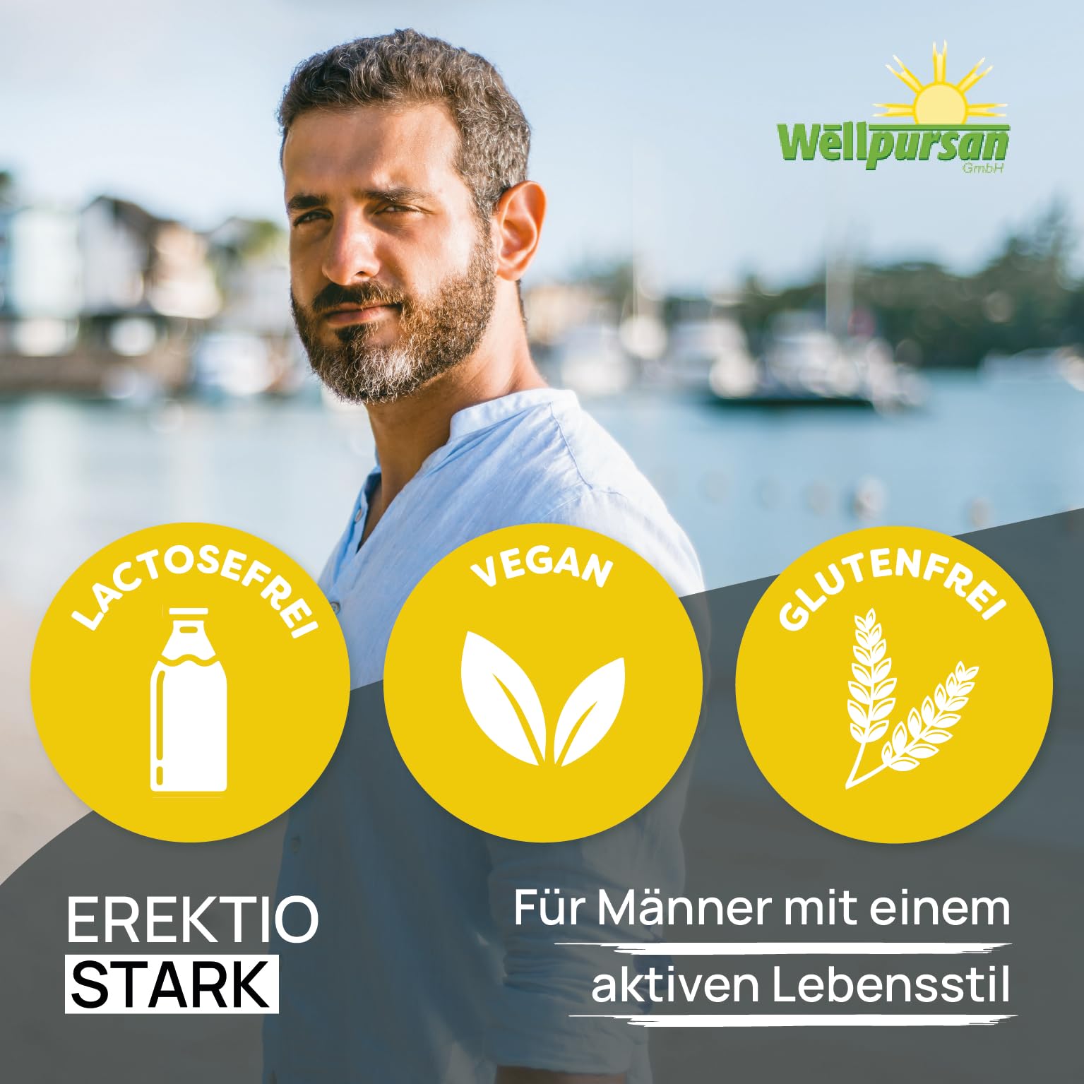 Wellpursan Erektio Stark, 90 Kapseln, für aktive Männer, mit L-Arginin, Pflanzenstoffen, Maca, Zink, pflanzlich hochdosiert
