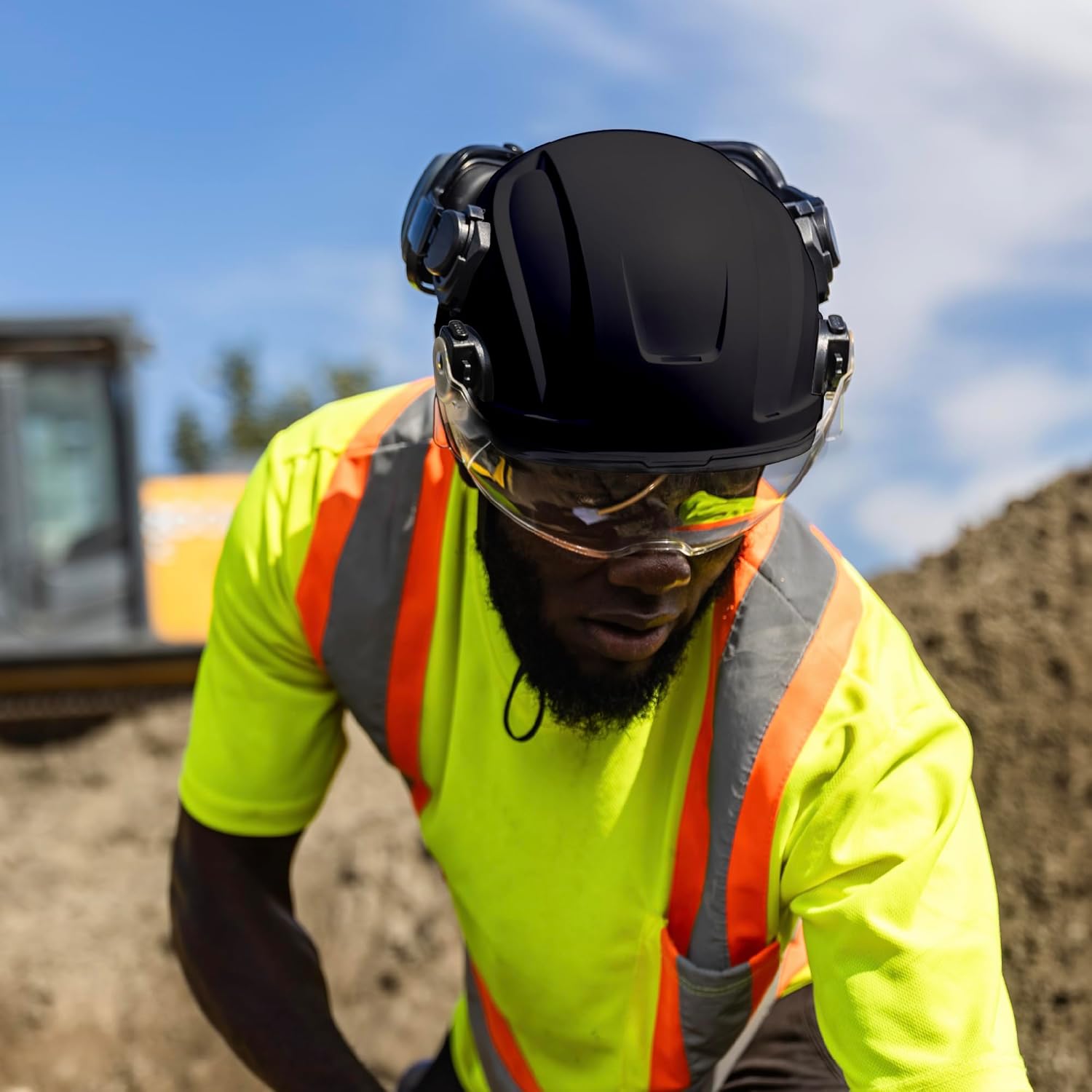 GE Safety Helmet: ANSI Type 2, Advanced Impact Technology, Ultra Comfortable Memory Foam, Heat Stress Reduction, Compatible with Accessories, Class C (Vented) & Class E (Non-Vented) OSHA Approved - Image 7