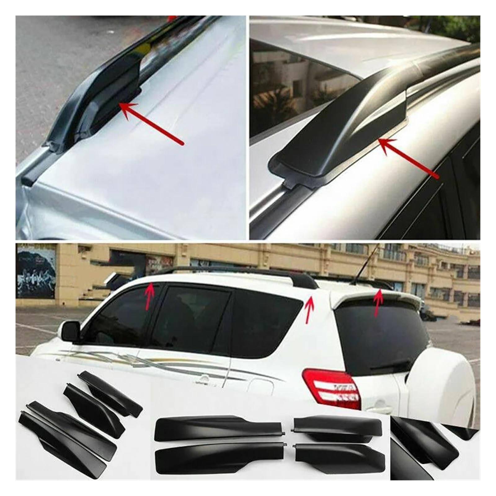 Capuchon D’Extrémité Barre De Toit Arrière – Compatible Skoda Yeti SUV 2009-2018 – ABS Robuste & Élégant