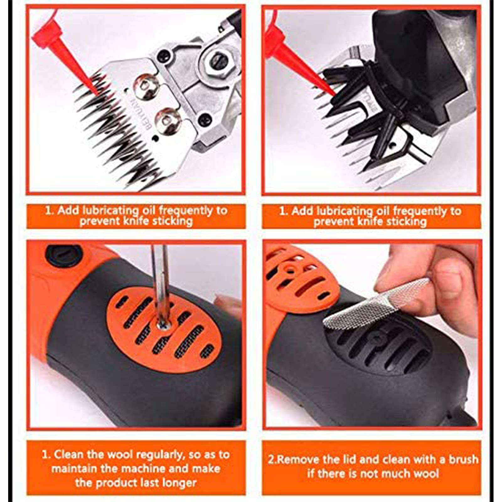 Cesoie per pecore, forbici per pecore elettriche da 690 W con 6 velocità, forbici elettriche per capre per pecore, capre, lama, cavallo, alpaca, pelo spesso e animali resistenti, toelettatura di pel