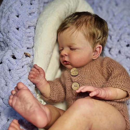 Miniatura 5 de Angelbaby Reborn - Muñeca de silicona realista recién nacida que se ve real de 20 pulgadas, bebés vivos con cuerpo de tela suave, hecho a mano, para