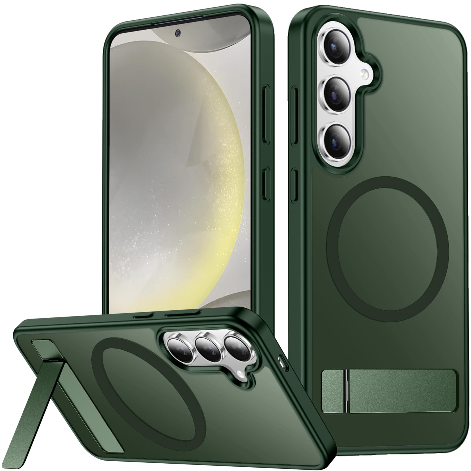 SPIDERCASE for Samsung Galaxy S24 Case,with Stand,Green