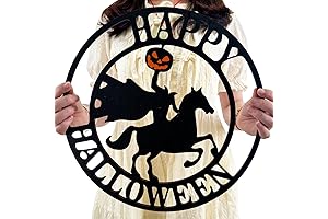 Spooky Headless Horseman Wall Sign: Haunting Halloween Décor