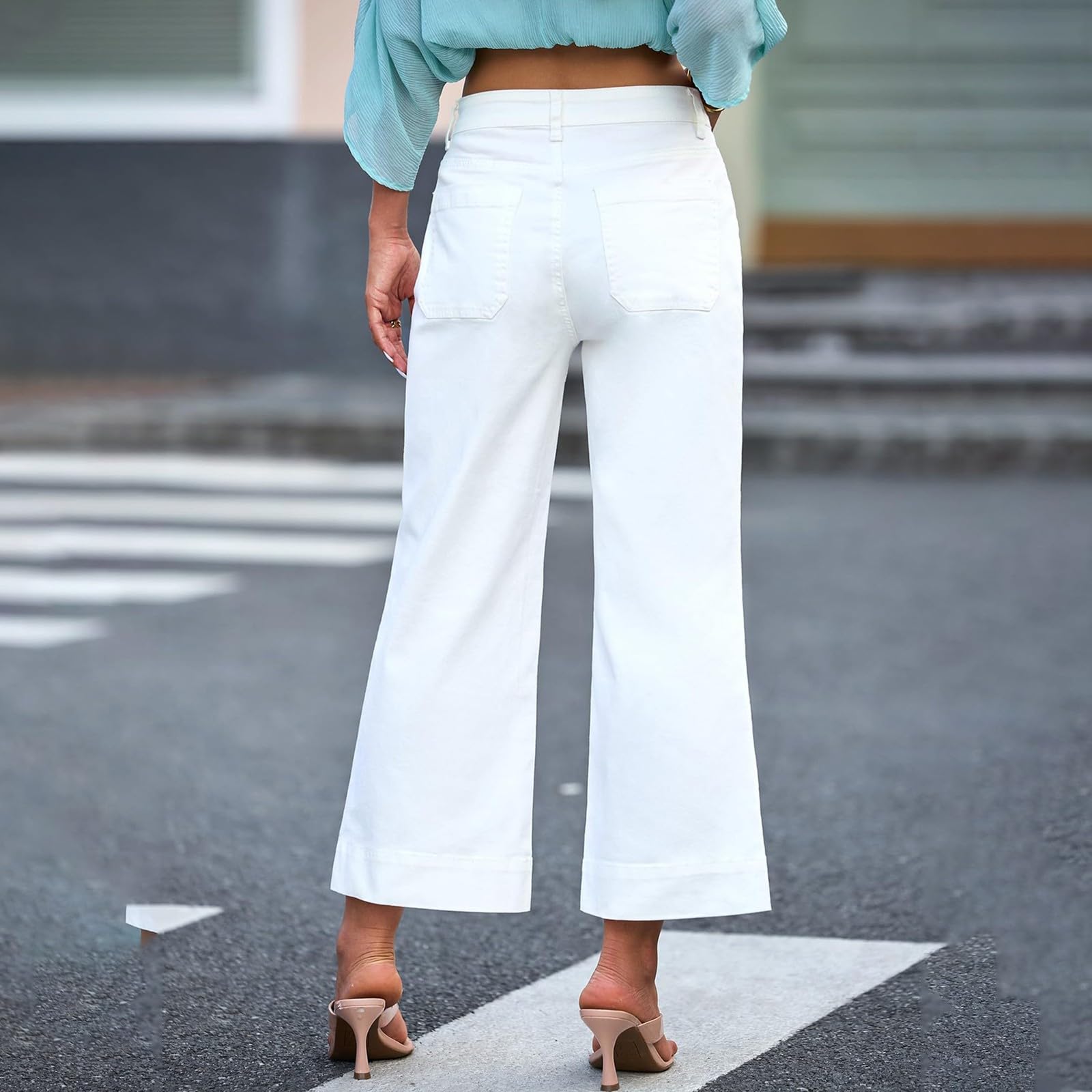 Generisch Jeans da donna skinny jeans da donna a vita alta, dritto, leggeri, elasticizzati, adatti per la strada quotidiana al lavoro